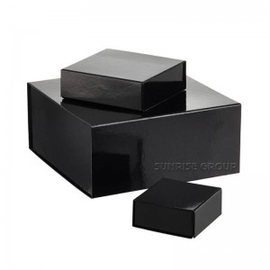 Fekete nyomtatási papír karton csomagolás ruházati vásárlás ajándék csomagolás